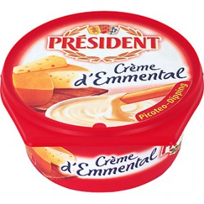 Crema de emmental PRESIDENT tarrina 125 grs